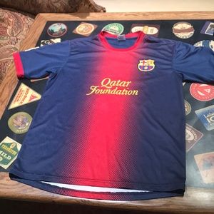Two Barcelona jerseys #10 on back